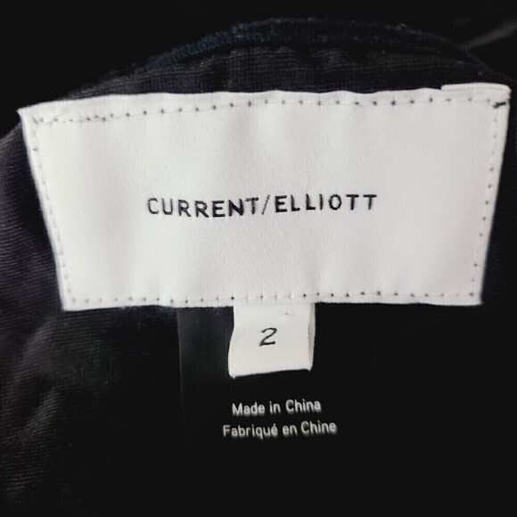 Current Elliott Dress 2 (M) Black Velvet‎ Ruffle-Sleeve Knee Length Popov… - Picture 5 of 6